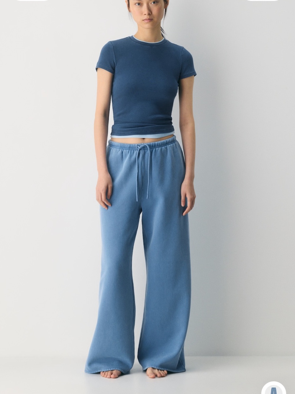 Aritzia Cozy Sweatfleece Mega Cargo™ Sweatpant in No-stress Light Blue, Size S